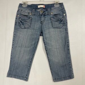Y2K Guess Jean Capris 27 Classic Blue Denim Casual Street